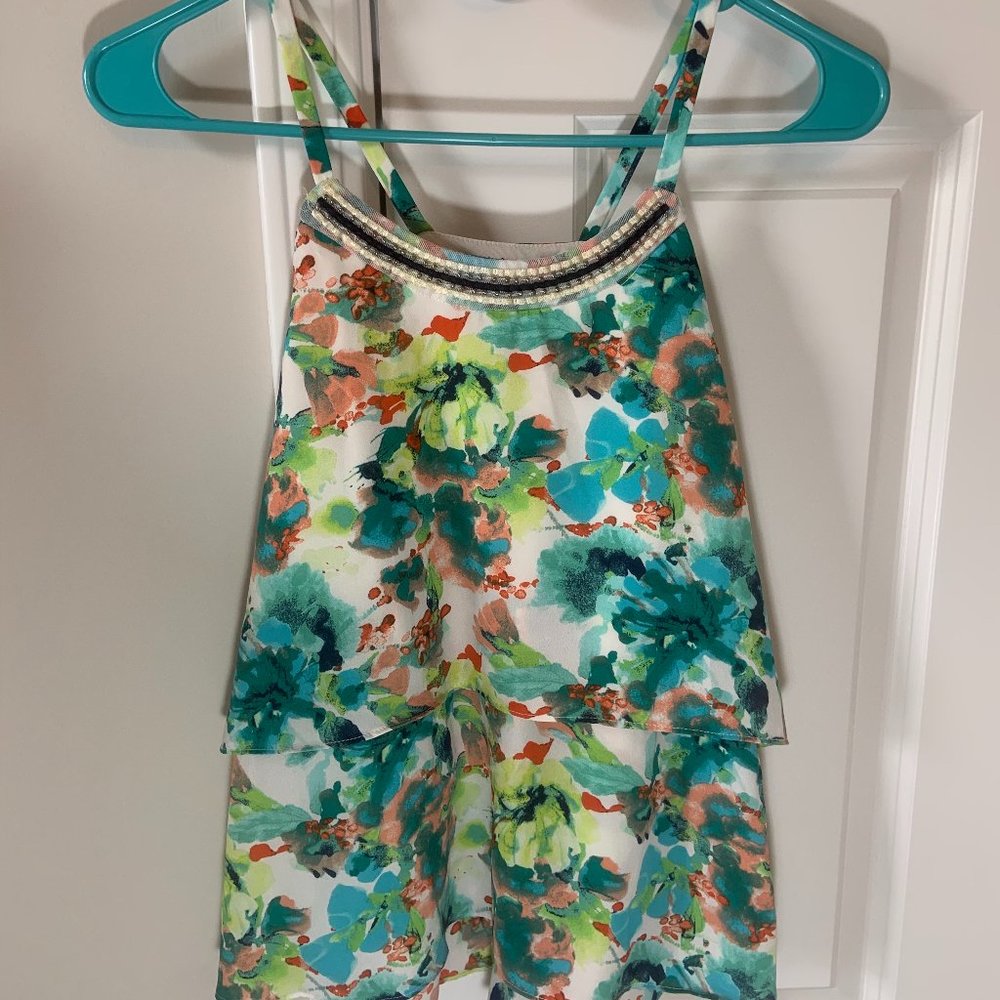 Watercolor Floral Blouse Top